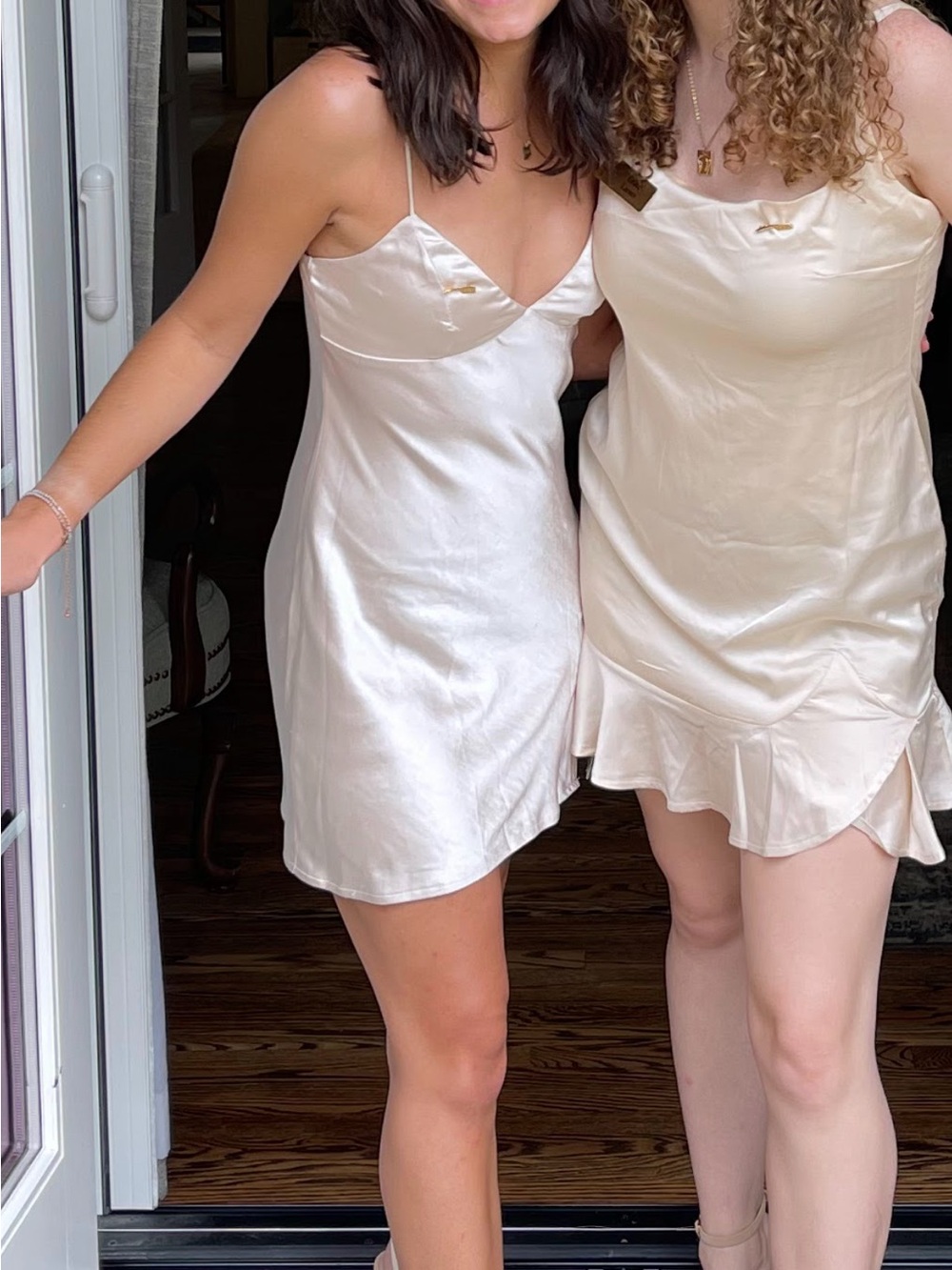 Princess Polly Champagne Satin Mini Slip Dress